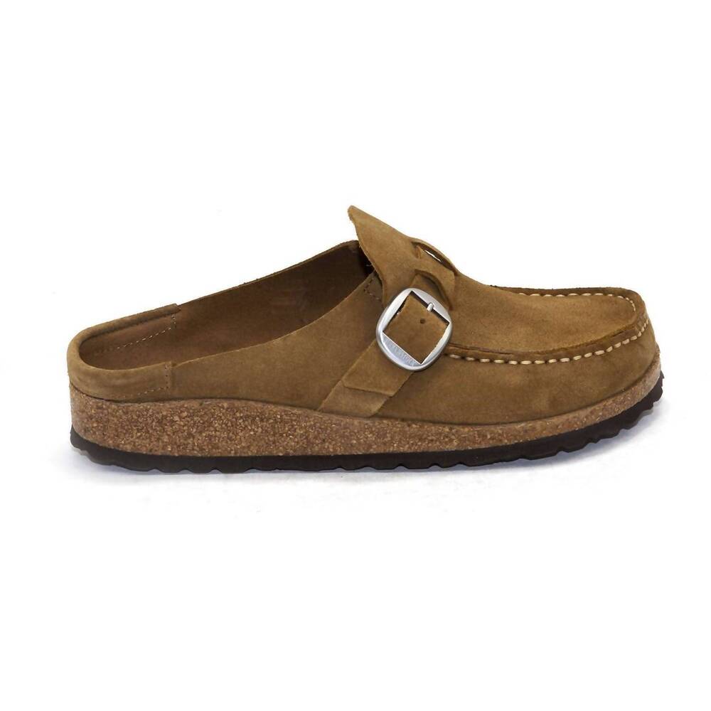 NEW BIRKENSTOCK women's buckley slip-on clog shoes in tea